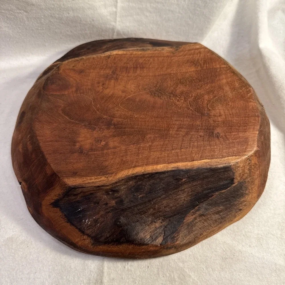 Handmade Natural Edge Solid Wood Bowl 12